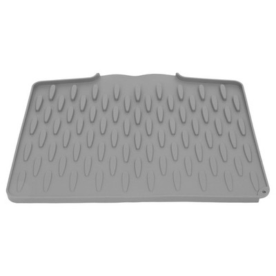  Silicone Drip Mat Kitchen Heat Resistant Countertop Drying Camping Dish
