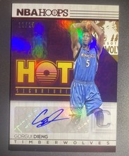 2016-17 Panini NBA Hoops Hot Signatures Red 11/25 Gorgui Dieng #31 Auto 