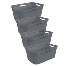 Rotho 4er Set Wäschekorb 41L Brisen Wäsches...