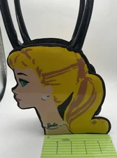 Vintage Small Black Vinyl Barbie Portrait Purse by F.A.O Schwarz READ