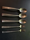 3 Towle Old Lace Teaspoons & 2 Cocktail ForksSterling Silver