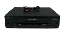 Emerson EV406N VCR VHS Player w/ AV Cable No Remote Tested Working