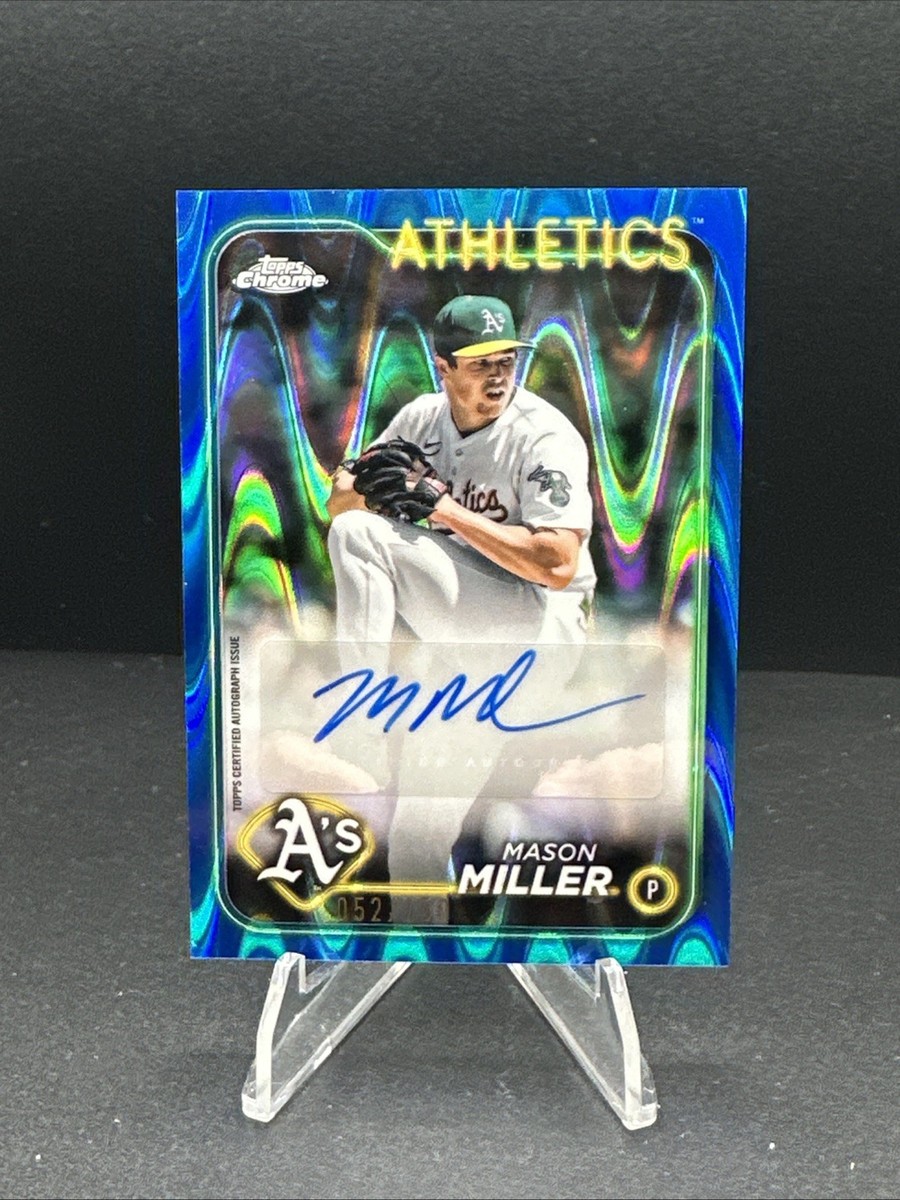 2024 Topps Chrome Update Mason Miller Auto Blue RayWave Refractor 