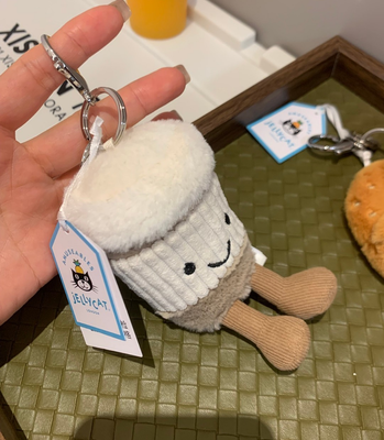 Jellycat Amuseable Coffee-To-Go Bag Charm –Plush Keychain | eBay