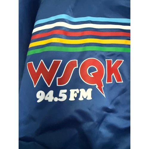 Stranger Things Costume WSQK Satin Bomber Jacket • 80s Hawkins Radio Cosplay XL image 2