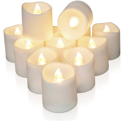 LED Tea Light Timer 6h On 18h Off Warm White 38x38x4cm