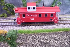 Roundhouse custom Indiana railroad cupola caboose with Kadee couplers.