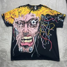 Liquid Blue Shirt Mens XL Black Wolverine Overload AOP Comic Fantasy Art Reprint