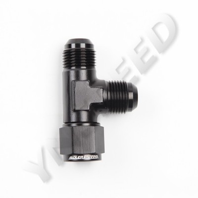 US SHIP AN10 to 10AN Male To 10AN Female 3-Way Tee T Piece Fitting Adapter Black