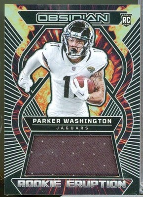 Parker Washington 2023 Panini Obsidian Rookie Eruption Jersey Materials #18 