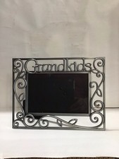 Fetco Home Decor Grandkids Metal Picture Frame 8.75 x 7,Holds 4x6 Photo Standing