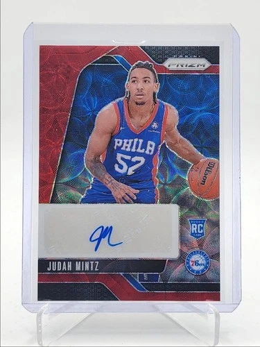 JUDAH MINTZ 2024-25 PANINI PRIZM ROOKIE SIGNATURES RED CHOICE RC AUTO Q4178