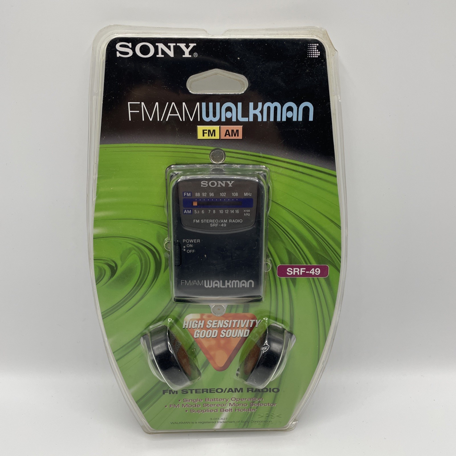 NEW!  SONY SRF-49 FM/AM Walkman Analogue Personal Portable Pocket Radio - Black