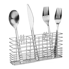 SANNO Silverware Organizer - Cutlery Utensil Holder Stainless Steel Drying Ra...
