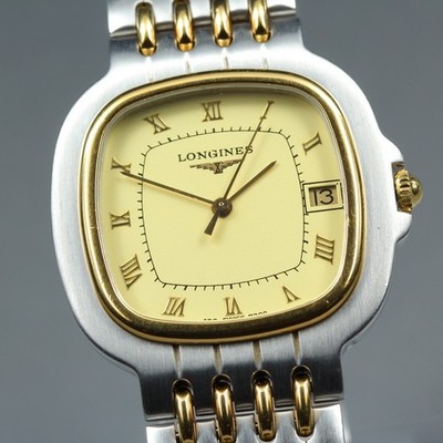 Near Mint Longines Flagship 7309 Gold Square Bicolor Quartz 32mm Herrenuhr