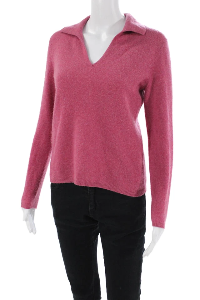 Suéter Top Charter Club Mujer Tejido Cachemir Cuello Manga Larga Rosa Talla S Foto 2 de 4