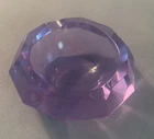 MCM Vintage Pink Purple Alexandrite Murano Art Glass Ashtray Tea Light Holder