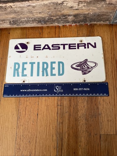 Eastern Airline Retired Pilots Assn. Placa de matrícula vintage REPA de metal + calcomanía - Imagen 8 de 9