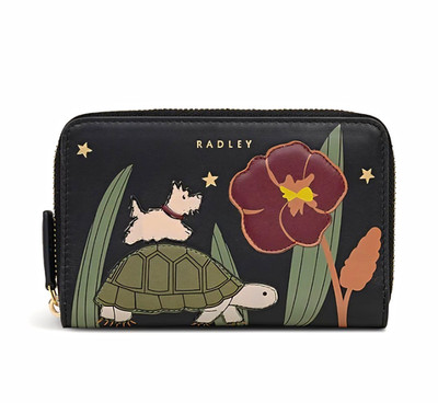 NWT Radley London  Midnight Wanderer Medium Zip Around Wallet Black $108 112995