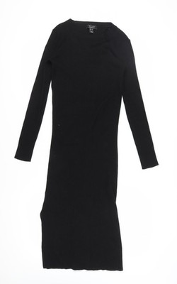 New Look Damen schwarzes Umstands-Strickkleid, Größe 12