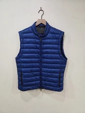 Ermenegildo Zegna Down Filled Vest Blue Men's Size EU 54 US XL