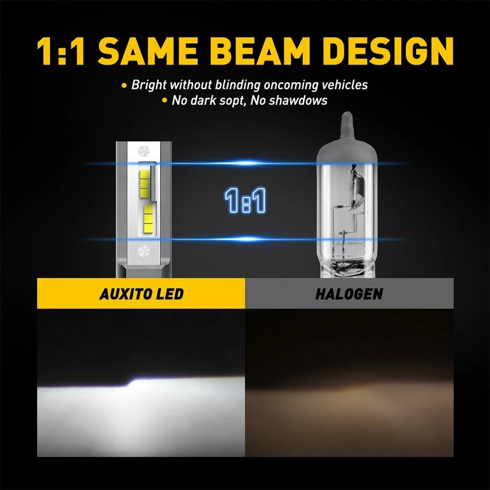 Xenon White 9003 H4 LED Headlight Bulb for Toyota Tundra 2014-2020 High Low Beam - Image 2 of 4