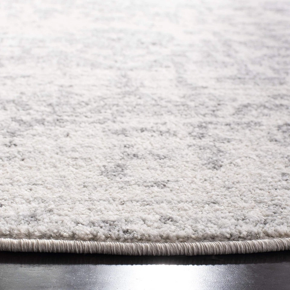 Alfombra Colección Madison - 6'7" Redonda, Plateada y Marfil, Medallón Copo de Nieve... Foto 3 de 4