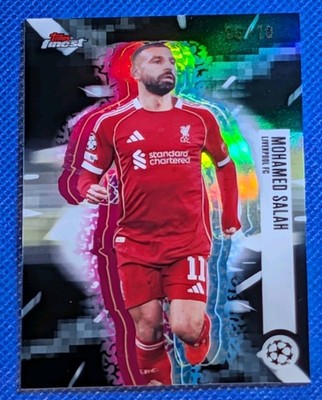 2025-26 Topps Finest Uefa  - Mohamed Salah Black Hologlow /10 SSP  - Liverpool