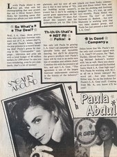 Paula Abdul, Full Page Vintage Clipping, aa
