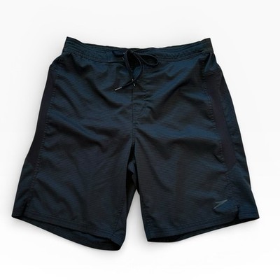 Speedo Men's Hybrid Swim Shorts Black Lined Size Large Summer Casual