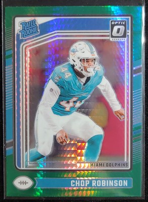 2024 Panini Donruss Optic - Rated Rookie Chop Robinson #219 Green Hyper Prizm