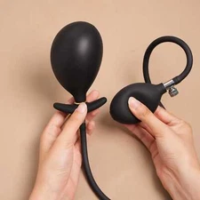 Large Inflatable Butt Plug Pump Up Cock Anal Dilator Plug for Women Man Sex Toy