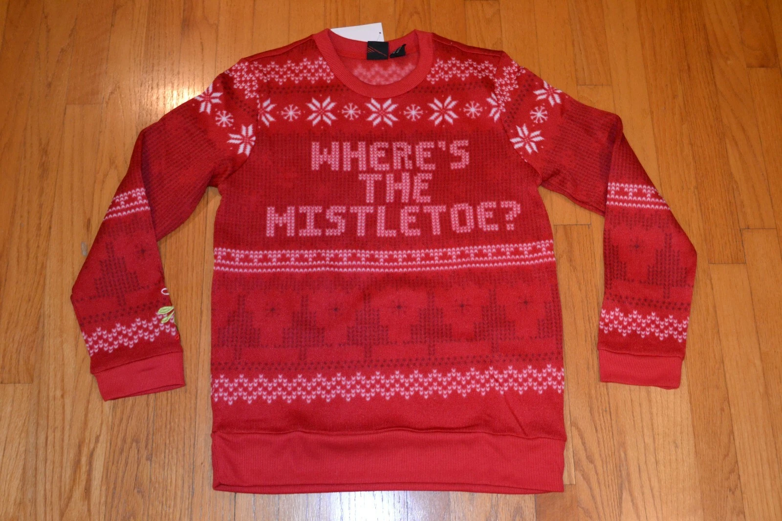 "Where's The Mistletoe?" Ugly Christmas Sweater Mad Engine Women's