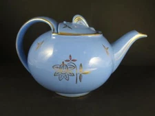 Vintage Hall China Co. Hook Lid Cadet Blue 6 Cup Teapot ca. 1940-50's (#900-59)