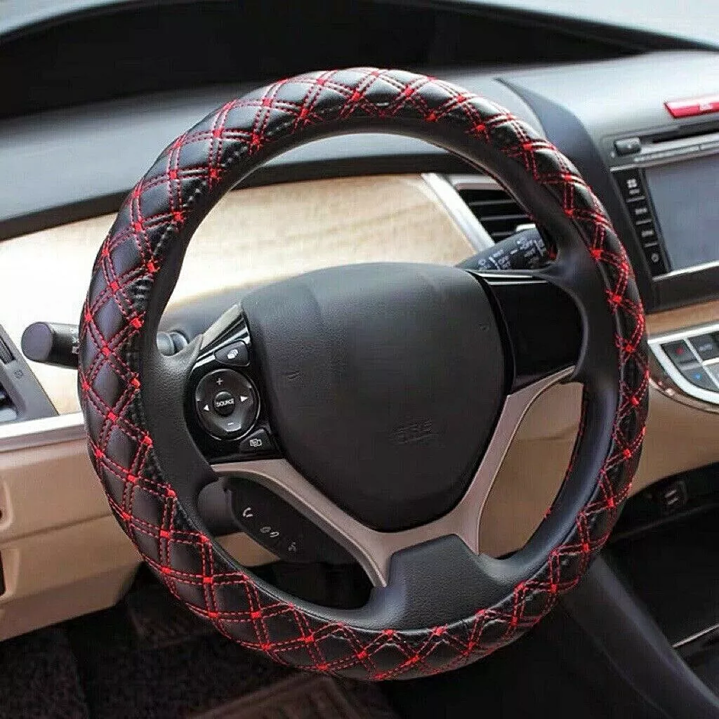 Wine red 2024 steering wheel cover