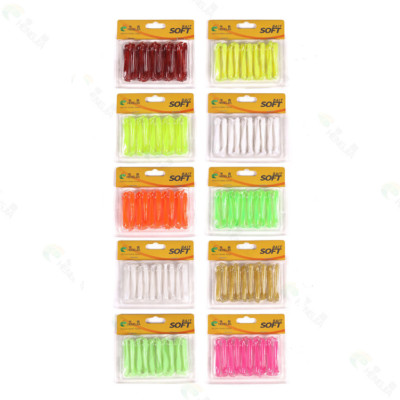 Hengjia Twister Kunstköder 20 Stück Set 60 mm Softbait Lures Hecht Zander Barsch
