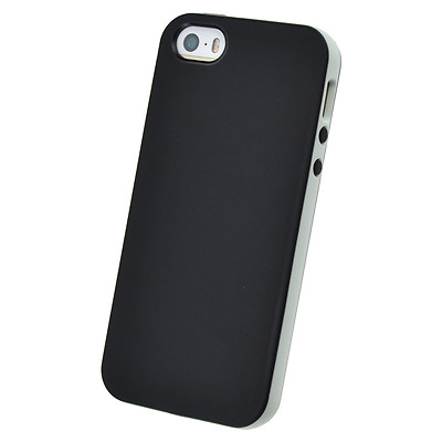 TPU Case iPhone 5 5S SE SolidFit Hülle PureColor Silikon Schale Cover Schwarz