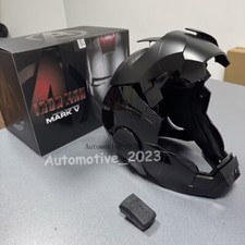 Iron Man Full Black Helmet MK5 1/1 Voice-controlled Wearable Mask Cosplay Prop