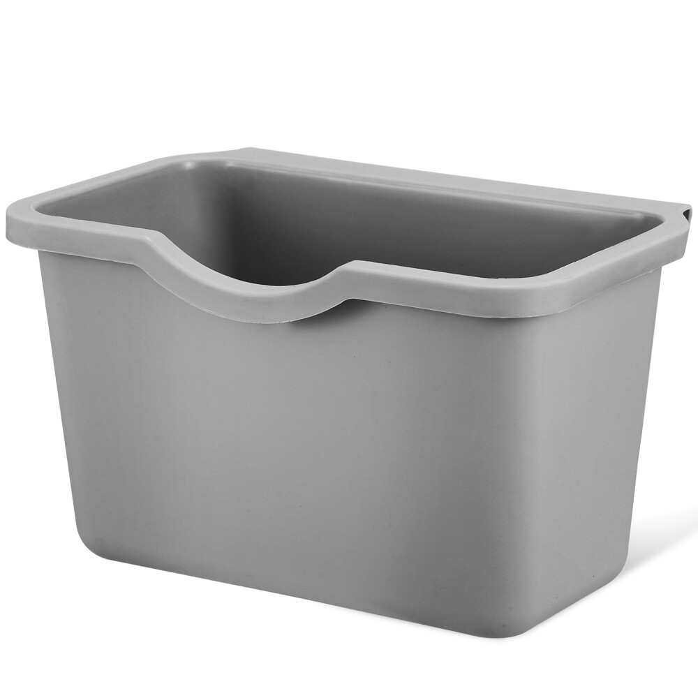 Waste Basket Wall-mounted Kitchen Trash Can Gray Small Size