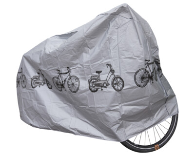 Abdeckplane Fahrrad grau silber, 195x108cm wasserdicht wetterfest Mofa Universal