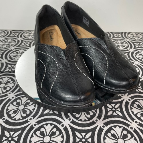 Clarks Cora Meadow black leather slip on loafer 5M NWOB - Picture 5 of 8