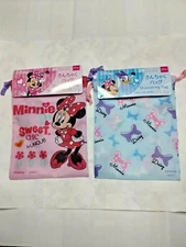Daiso Disney Minnie Mouse Drawstring Bag Drawstring Bag Minnie&Daisy Brand New