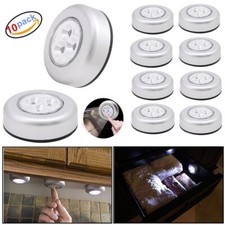 10PCS 3 LED Touch Push On/Off Light Self-Stic...