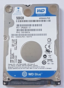 500 GB SATA Western Digital WD5000LPVX-16V0TT0 5400rpm 8MB HDD 2.5" Festplatte