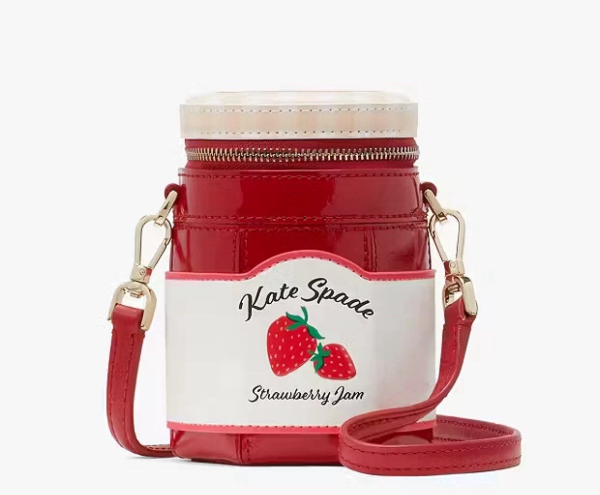 Tracolla Kate Spade KG650 Strawberry Dreams 3D Jam nuova con etichette