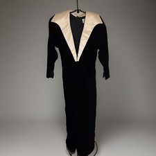 Oscar de la Renta Elegant 70s Vintage Evening Dress Maxi Dress Deep V Neck