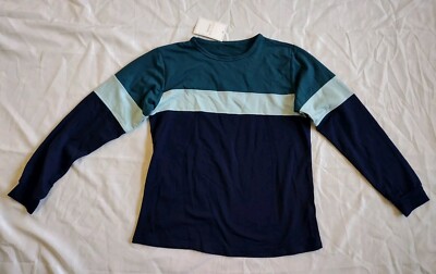 Etcyy New Blue/Teal Colorblock Long Sleeve. Size Small. New With Tags 