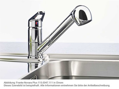 FRANKE 115.0693.842 NIEDERDRUCK Armatur NOVARA-PLUS in Black Matt 
