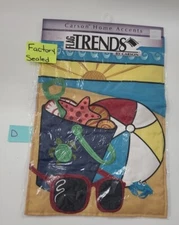 Beach Fun Decorative Garden Flag Trends By Carson Pail Ball 13"x 18" Vintage D