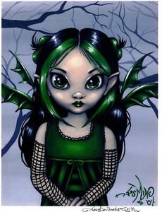 JASMINE BECKETT GRIFFITH SIGNED "GOTHLING #3" GLOSSY FAIRY PRINT